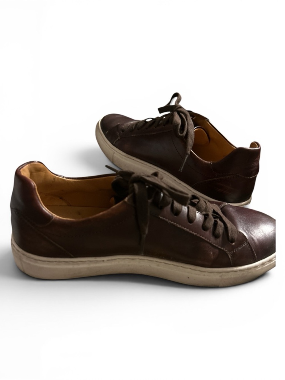 Magnanni for Saks Fifth Avenue Brown Leather Sneakers Men’s Size 7